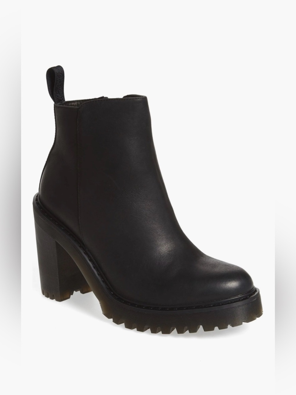 Dr. Martens Magdalena Platform Leather Heeled Ankle Boot,Size-10